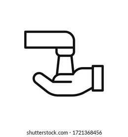 Washing hands icon vector. Wash sign