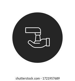 Washing hands icon vector. Wash sign