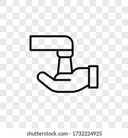 Washing hands icon vector. Wash sign