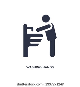 washing hands isolated icon. Simple element illustration from behavior concept. washing hands editable logo symbol design on white background. Can be use for web and mobile.