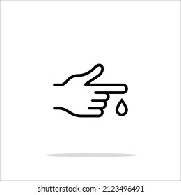  washing hands to keep clean flat vector icon for websites and print