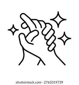 Washing hands to keep clean line icon set, label, badge, logo, symbol, sign, flat vector, isolated illustration. Shiny palm wash icons. Disease prevention, sanitizer, antiseptic, antibacterial symbol.