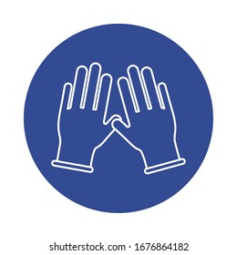 washing hands, line block style icon vector illustration design