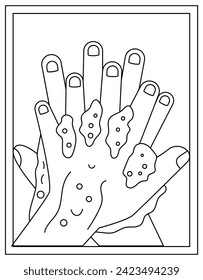 Washing hands line vector download
