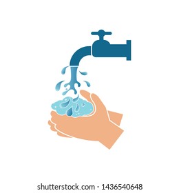 washing hands logo icon vector design template