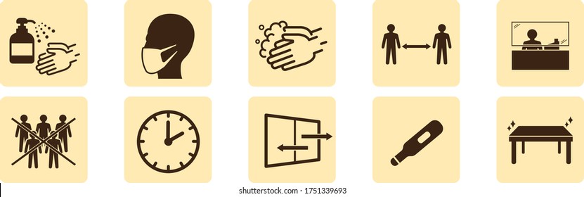 washing hands mask gargling illustration vector