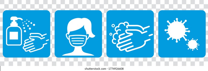 washing hands mask gargling illustration vector