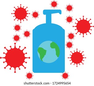 Oft Hände waschen, um das Corona-Virus Covid19 aus unserer Welt zu entfernen. 