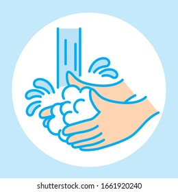 Washing hands properly infographic,vector illustration.