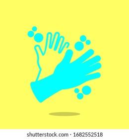 Washing hands with soap, keeping hands clean prevents bacteria or viruses.