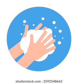 Washing hands with soap. Washing hands with soap to prevent virus and bacteria.