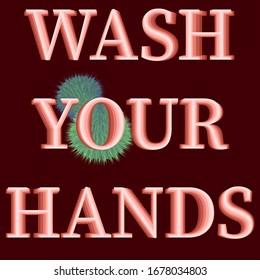 Washing Hands with Soap Properly. Prevention against Corona Virus and Infection. Hygiene Concept. Flat Cartoon Vector Illustration.Cleaning hands from germs, bacteria.
