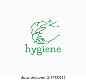 Washing hands with soap vector design