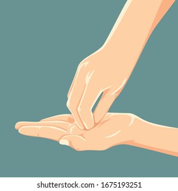 pasos de lavado de manos en ilustración vectorial 