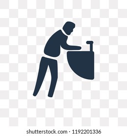Washing Hands vector icon isolated on transparent background, Washing Hands transparency concept can be used web and mobile