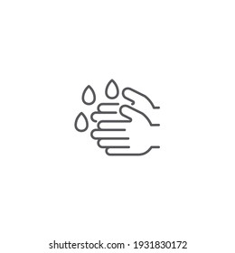 Washing hands. Vector icon template