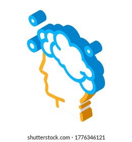 washing head shampoo icon vector. isometric washing head shampoo sign. color isolated symbol illustration