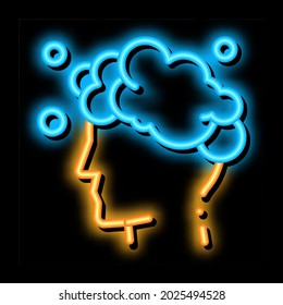washing head shampoo neon light sign vector. Glowing bright icon washing head shampoo sign. transparent symbol illustration