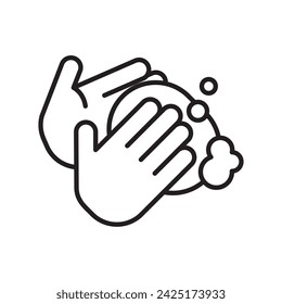 Washing icon. line vector icon on white background. High quality design element. Editable linear style stroke. Vector icon