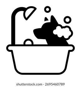 Washing Icon Mixed Style Vector Illustration