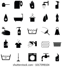 washing icon set