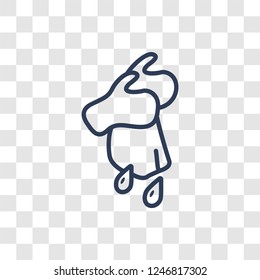 Washing icon. Trendy linear Washing logo concept on transparent background from cleaning collection
