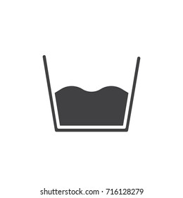 Washing icon vector, filled flat sign, solid pictogram isolated on white. Symbol, logo illustration.
