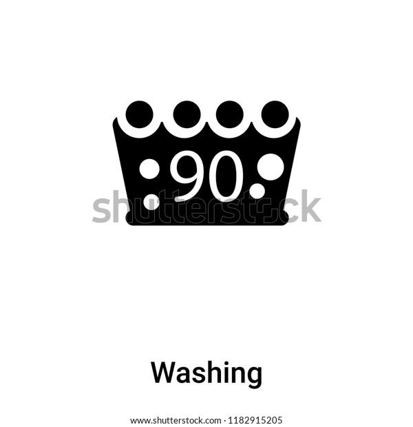 Washing icon vector isolated on white background,\
logo concept of Washing sign on transparent background, filled\
black symbol