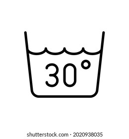Washing icon vector. laundry illustration sign.  Wash symbol or logo.
