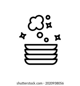 Washing icon vector. laundry illustration sign.  Wash symbol or logo.