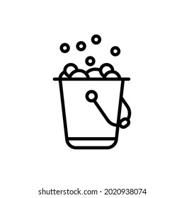 Washing icon vector. laundry illustration sign.  Wash symbol or logo.