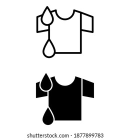 Washing icon vector set. purity illustration sign collection. wash symbol.