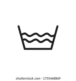 símbolo del vector del icono de lavado
