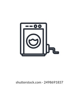 washing icon. vector.Editable stroke.linear style sign for use web design,logo.Symbol illustration.