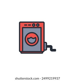 washing icon. vector.Editable stroke.linear style sign for use web design,logo.Symbol illustration.