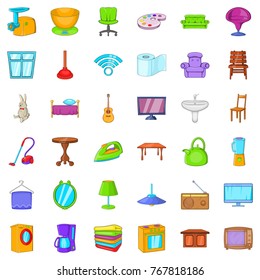 Washing icons set. Cartoon style of 36 washing vector icons for web isolated on white background