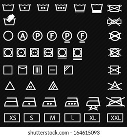 Washing, laundry icon set