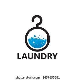 Washing Laundry Logo Template Design Vector, Emblem, Design Concept, Creative Symbol, Icon