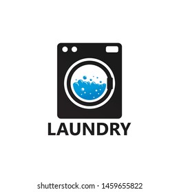 Washing Laundry Logo Template Design Vector, Emblem, Design Concept, Creative Symbol, Icon