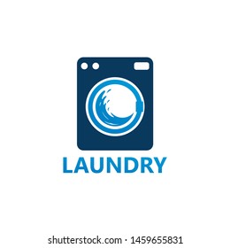 Washing Laundry Logo Template Design Vector, Emblem, Design Concept, Creative Symbol, Icon