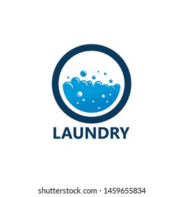 Washing Laundry Logo Template Design Vector, Emblem, Design Concept, Creative Symbol, Icon