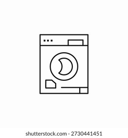 washing laundry machine icon sign vector