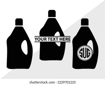 Washing Laundry Monogram Vector Illustration Silhouette