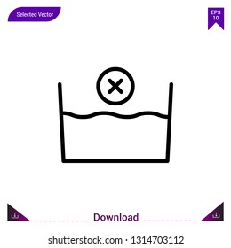 washing laundry  vector icon. Best modern, simple, isolated,laundry. flat icon for website design or mobile applications, UI / UX design vector format

