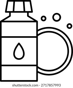 Vektordesign der Aufwaschlinie