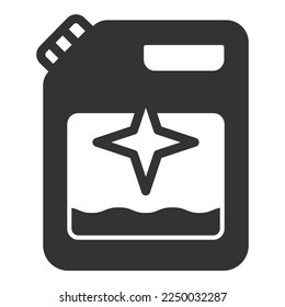 Washing liquid canister - icon, illustration on white background, glyph style