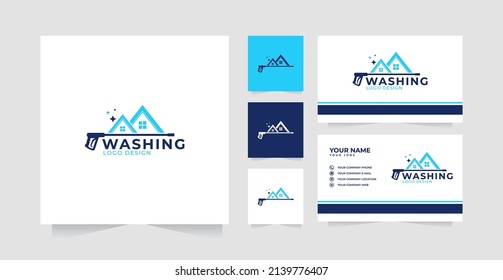 Washing logo design inspiration and business card