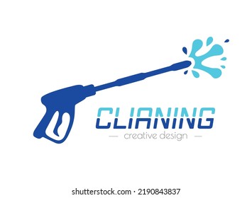 Washing Logo Template Highpressure Washer Simple Stock Vector (Royalty ...