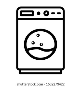 washing machine black icon vector illustration