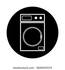 Washing machine bubble icon vector flat style illustration